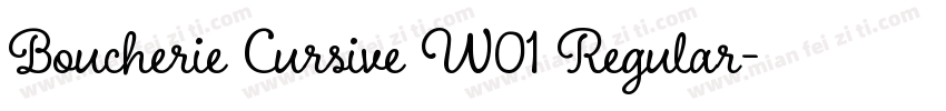 Boucherie Cursive W01 Regular字体转换